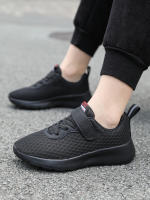 Zapatillas De Correr Para Niños Transpirables Zapatillas Deportivas Para Niñas Ligeras Con Ojos De Malla Negros Para Todas Las Estaciones - details 2