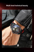 Reloj Mecánico Para Hombre Ailang Con Doble Tourbillon Esqueleto Y Calendario Resistente Al Agua Con Correa De Silicona Luminoso Y Multi-function - details 2