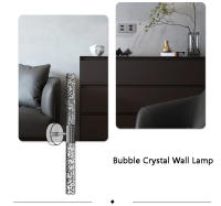 Lámpara De Pared LED Moderna Con Cristal Para Dormitorio Y Sala De Estar Iluminación Interior De Pasillo Y Aisles Estilo Nórdico Instalación En Pared Incluye Bombilla - details 1