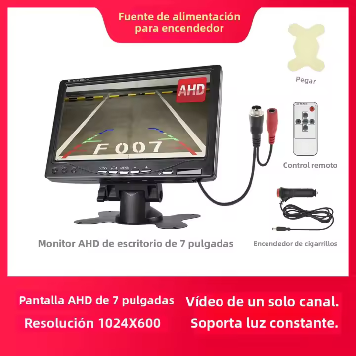 Cámara De Retrovisores AHD Para Camión KTYDKP Monitor De Parkings Con Pantalla De 7 Pulgadas Fácil Instalación 24V Ángulo De Visión 170° - 1