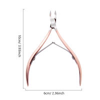 Tijeras De Cutícula De Acero Inoxidable Con Doble Resorte Para Eliminar Piel Muerta Herramienta De Manicura Y Pedicura Color Oro Rosa Oro Plateado Holográfico Tamaño 10*6cm - details 5