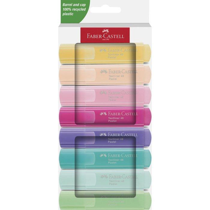 FABER MARCADOR FABER CASTELL TEXTLINER 46 8 COLORES PASTEL SURTID 1546 PASTEL