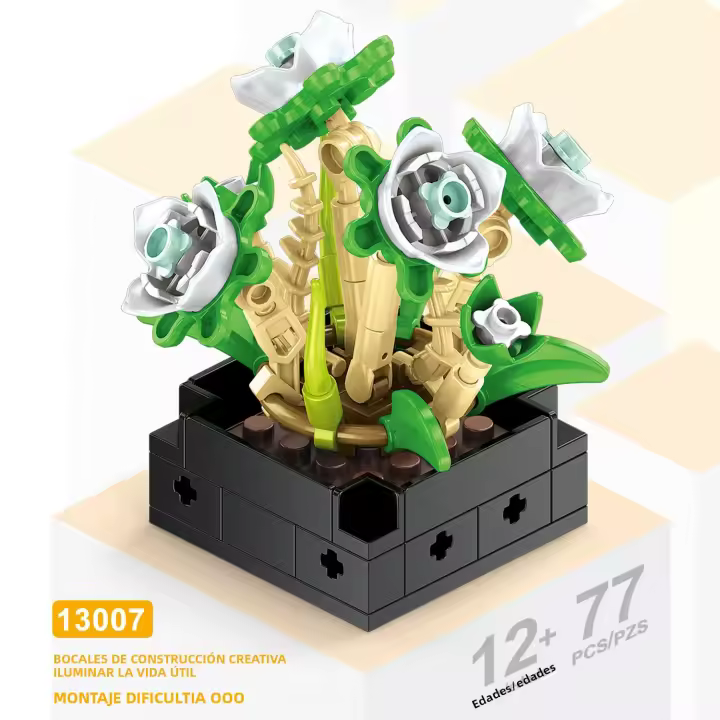 Juego De Bloques De Diamante 3D De Suculentas En Maceta Modelo Decorativo Para Mesa Juguete Creativo Y Relajante Para Adultos - 1