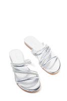 Paloma Wang Sandalias planas para mujer con tiras cruzadas de strass - details 8