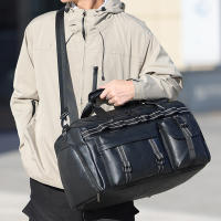 Bolsa De Viaje PU Para Hombres Y Mujeres Bolsa De Gimnasio Deportiva De Senderismo Exterior Con Zapatillas Gran Capacidad Separador Seco Y Humedo Para Yoga Y Fitness - details 2
