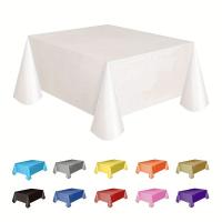 Mantel Desechable Rectangular PEVA Color Sólido Para Fiesta No Necesita Lavar Mantel Grueso 137*183 Cm Resistentes Al Agua Y Aceite - details 0