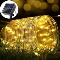 Luz De Enredadera Solar Para Jardín Puerta Y Valla Decoración De Navidad Con 200/100/50 LEDs Para Exterior Instalación Sencilla Fuente De Energía Solar - details 7