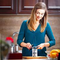 Abrelatas con borde liso manual, abrelatas de mano, sin borde afilado, con mango blando, abrelatas de corte de acero inoxidable de grado alimenticio, abrelatas profesionales de ergonomía, adecuadas para cocinas y restaurantes - details 1