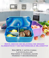 YverLand - Fiambrera infantil para niños y niñas. Lonchera para colegio y guarderia. Lunch box para almuerzo o merienda. Tupperware escolar o para comida de trabajo - details 2