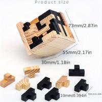 Rompecabezas 3D Cubo Luban Juguete Educativo De Madera Interlocking Para Niños Juego De Desarrollo Cerebral Regalo Para Niños - details 5