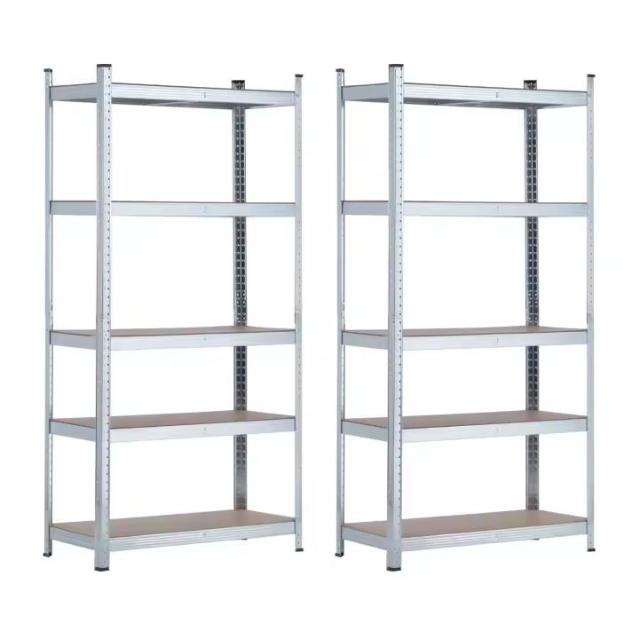 7H SEVEN HOUSE - Estantería Modular Almacenaje (Pack 2), Acero Galvanizado y MDF Antihumedad, Hogar, Trastero, Garaje, 5 Baldas Ajustables, Carga Máxima 875Kg, 90x40x180cm (largo x ancho x alto) - 1