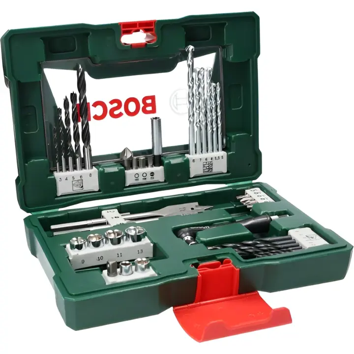 Bosch Maletín de 41 V-Line Unidades para Taladrar y Atornillar (con Portapuntas Acodado, para Madera, Piedra y Metal, Accesorios Herramientas de Perforación y Atornillado) - 1