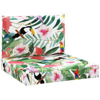 vidaXL Cojines para palés 2 unidades tela Oxford Color Azul claro,  Verde,  Rojo vino tinto y mas Cojín Decorativo de Asiento Cojines de muebles de salon - details 5