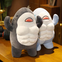 Muñeco De Peluche Tiburón Musculoso De 38cm Juguete De Dibujos Animados Animal Fuerte Cojín Regalo Para Novio O Amigo Unisex - details 7