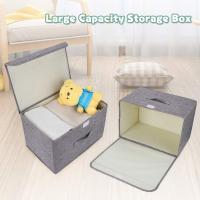 2 Piezas Cajas Organizadas con Tapa Cajas de Almacenamiento Plazas Fabricas en Tela con Asas Ideal Para Guardar Ropa, Zapatos, Ideal Para Guardar Juguetes, Ropa Y Cachivaches - details 4