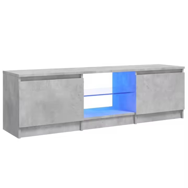 vidaXL Mueble de TV con luces LED 120x30x35,5 cm, Mueble de Salon, Mueble TV, Mueble TV salon, Mesa de TV, Mueble tele - 1