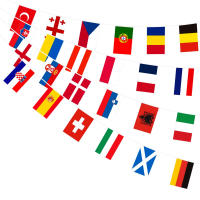 24pcs Bandera De Países Europeos Para Euro Cup Decoración De Fiesta De Fútbol Bunting De Banderas Nacionales De Lona No Tejida - details 1