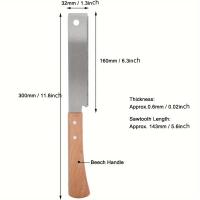 Maza De Mano Pequeña 12 Pulgadas Para Carpintería Corte Plano Herramienta De Cortado Recta De Madera Con Mango De Madera Doble Borde Para Uso Doméstico - details 4