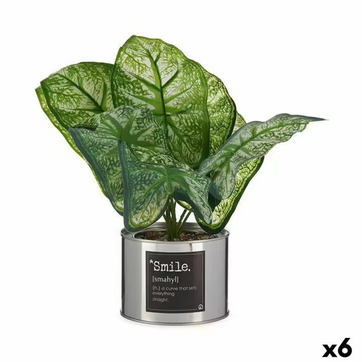 Planta Decorativa Ibergarden HY2-90 Metal Plástico Caladio 26 x 26 x 26 cm (6 Unidades) - 1
