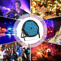 Luz De Escenario LED RGB 60 LEDs DMX512 Paralelo Plano Efectos Multifuncionales Estroboscópico Para Fiesta Boda DJ Disco - details 4