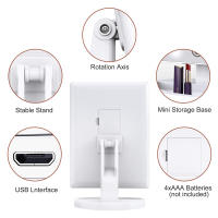 Espejo De Maquillaje Ajustable Con Lámparas LED Tri-fold Y Magnificación 1x/2x/3x/10x Para Baño Mesa De Belleza - details 5