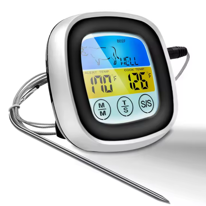 Termómetro digital instantáneo para carne, cocina, pantalla grande para parrilla, barbacoa, horno, cocina - 1