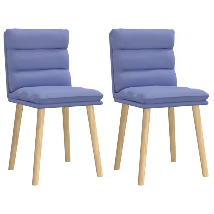 vidaXL Sillas de comedor 2 unidades tela gris en color Taupé/Azul vaquero/Negro y más | cómodas modernas ergonómicas para comedor cocina salón hogar - 1
