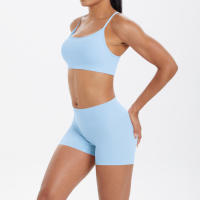 Conjunto De Yoga Para Mujer Con Top Deportivo Y Shorts Cortos Conjunto De Entrenamiento Con Bolsillos Transpirable Y Eco-amigable - details 23