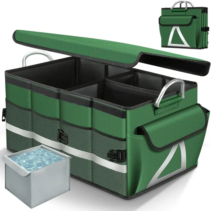 Caja de almacenamiento para maletero de coche, impermeable, plegable, Con múltiples compartimentos, para Parco inferior de camión, Sedán, SUV - 1