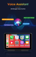 JMCQ Pantalla Inteligente Para Coche Con Carplay Y Android Auto Multimedia Reproductor De Vídeo Estéreo Sin Cable Para Apple Y Android - details 6