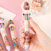 Lápices De Plástico Capybara 0.5mm Gel Colores Kawaii Para Escuela Y Oficina Suministros De Papelería 10 Colores - details 4