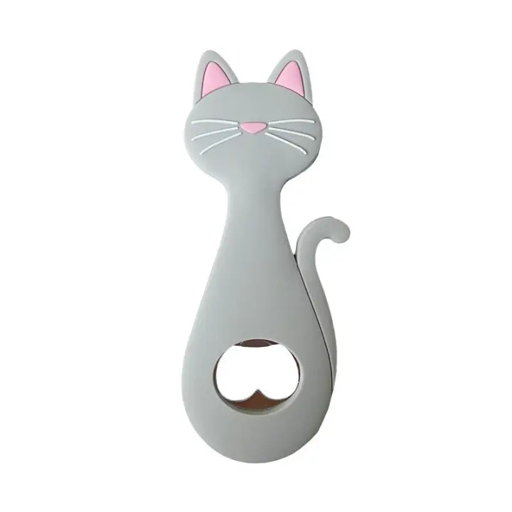 Abrepuertas De Gato Lindo Adhesivo Para Nevera Decoración De Hogar Regalos De Boda Magnético Para Nevera Material De Acero Inoxidable - 1