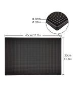 Leeseph Tapete De Barra Durable Y Moderno Negro Tamaño 17.7x11.8 Pulgadas Antideslizante Y No Tóxico Para Servicio En Bars De Café - details 1