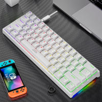 Teclado Mecánico De Juego Mini K620 RGB Con Retroiluminación Teclas Personalizables Y Hotswap USB Para PC Rosa Y Blanca - details 12