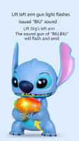 Muñeco De Acción Disney Stitch Luminoso Con Función De Habla Modelo De Mano Para Decoración De Escritorio Juguete Para Niños Regalo Kawaii - details 4