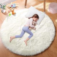 Alfombra Redonda De Peluche Suave Para Niñas Habitación De Princesa Castillo Alfombra Gruesa Decorativa Para Dormitorio Moderno - details 21