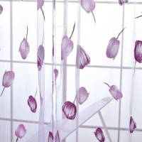 Cortinas De Voile Tulle 100x200cm Patrón De Tulipán Transparente Para Dormitorio Sala De Estar Balcón Cocina Cortina Solánea - details 20