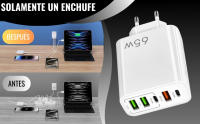 Cargador USB C Carga Rápida Marca NFMAXONE- Cargador USB Múltiple 5 Puertos - Enchufe Multiple USB C 65 W – Adaptador USB C Compatible con Samsung, iPad, iPhone, Huawei, Google, Carga Rapida.65W - details 3