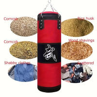 Bolsa De Golpes Pesada Para Boxeo Con Gancho Para Techo Y Cadena De Acero Para Entrenamiento De Fitness MMA Kickboxing Muay Thai Karate Taekwondo Roja - details 10