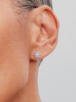 Pandora - Pendientes de Fondo with Estrella del Norte brilliant-Plata de Lei - details 0
