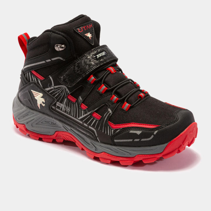 BOTA DE MONTAÑA TREK COLEGIO AIXLATEX IMPERMEABLE UTAH ROJO Y NEGRO