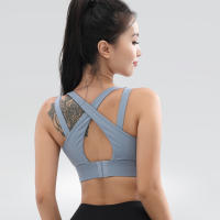 Sujetador Deportivo Para Mujer Con Espalda Cruzada Transpirable Quick Dry Nylon Fitness Gimnasio Running Workout Tops - details 2