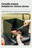 Aluminio Protección Contra Viento Para Estufa De Gas 10 Placas De Cocina Al Aire Libre Camping Picnic Antiviento Protector De Hogar Para Tres a Cinco Usuarias - details 3