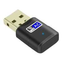 Ociodual Adaptador de Red Antena integrada WIFI Inalámbrico USB 600 MBps 802.11 AC Doble Banda 2.4GHz 5GHz LED Dual Band Negra - details 1