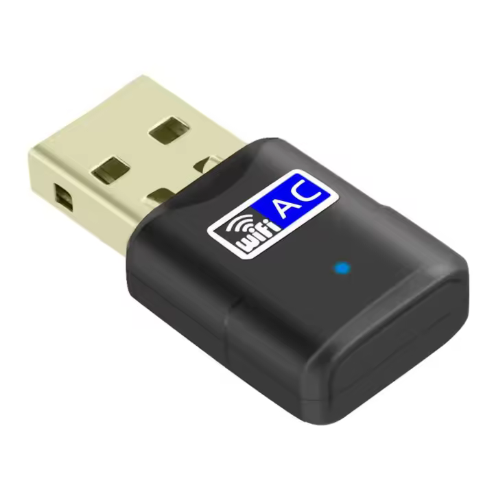 Ociodual Adaptador de Red Antena integrada WIFI Inalámbrico USB 600 MBps 802.11 AC Doble Banda 2.4GHz 5GHz LED Dual Band Negra - 1