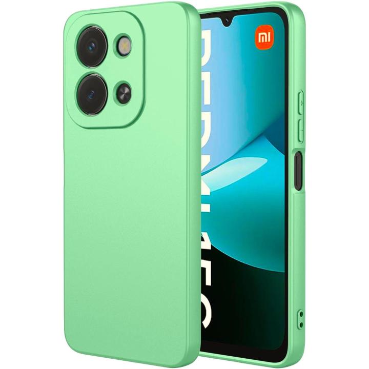 Funda Carcasa de Silicona Líquida para Xiaomi Redmi 15C 4G / 15C 5G / Poco C85 4G, Interior de Microfibra Antigolpes Protección Gel Ultra Suave de Goma a Prueba de Choques y Arañazos FSUA Verde