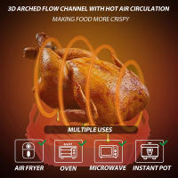 Gran Cesta De Silicona Para Air Fryer Antiadherente Moldes De Hornear Accesorios De Cocina Ecológicos Y Libres De BPA - details 4