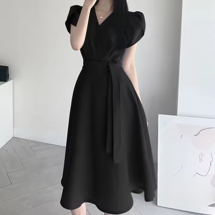 Vestido Elegante De Verano ZANZEA Para Mujer Con Manga Corta Estilo Trabajo Moda Vestido Casual A-Line Sin Capucha Talla Empire - 1