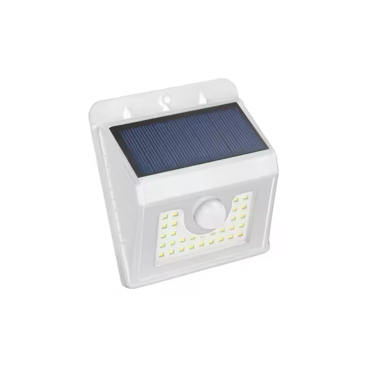 Aplique LED Solar con Sensor Blanco 4W Fría Matel - 1