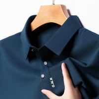 Camisa Polo Para Hombre De Color Sólido Con Mangas Cortas Transpirable Y Cómoda Estilo Casual Y Negocios Nuevo Arrivals - details 10